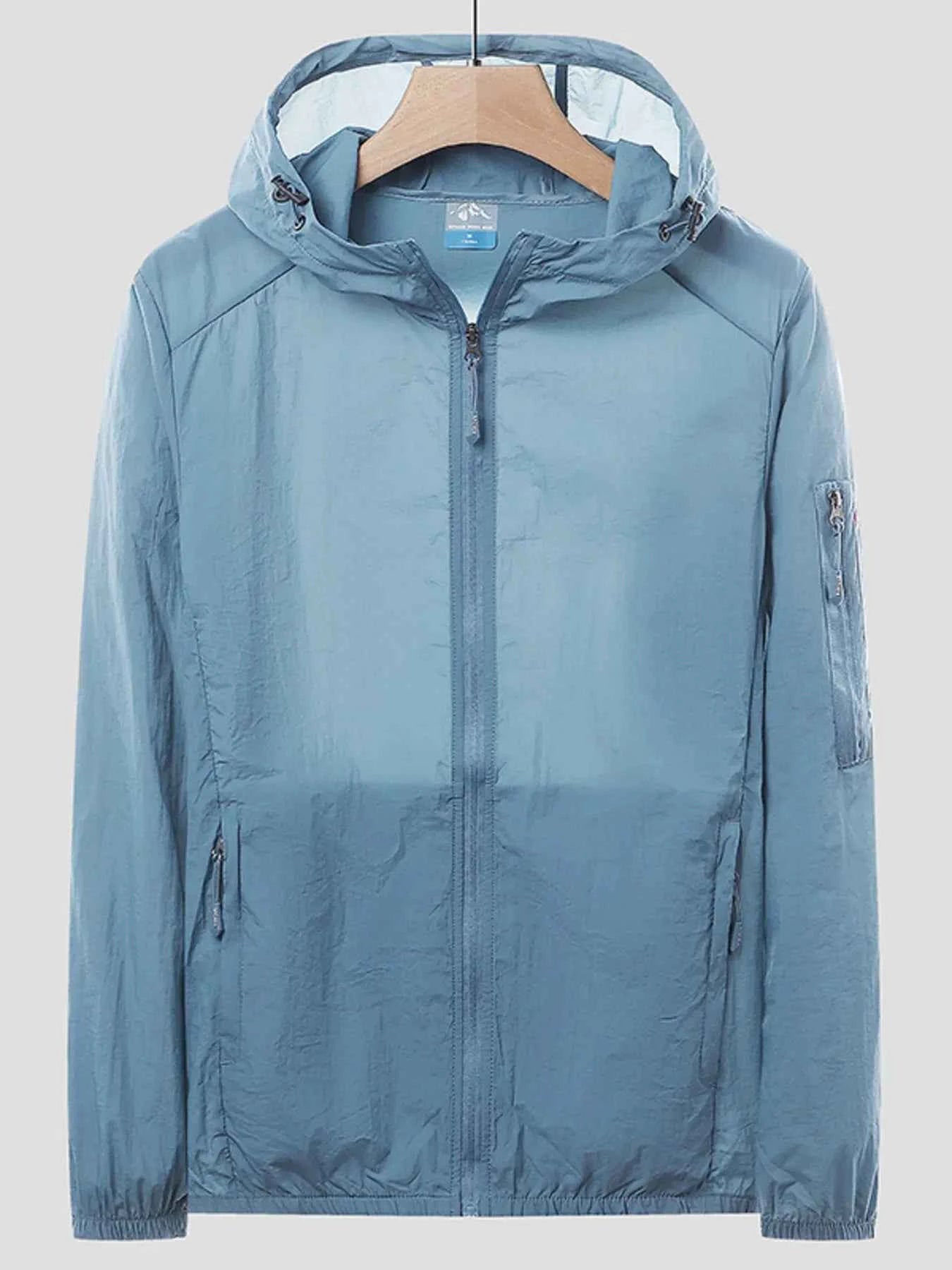 Men's Plus Size Zip Up Long Sleeve Hooded Jacket