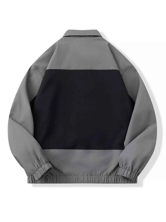 Men's Full Size Snap Down Long Sleeve Jacket Plus Size