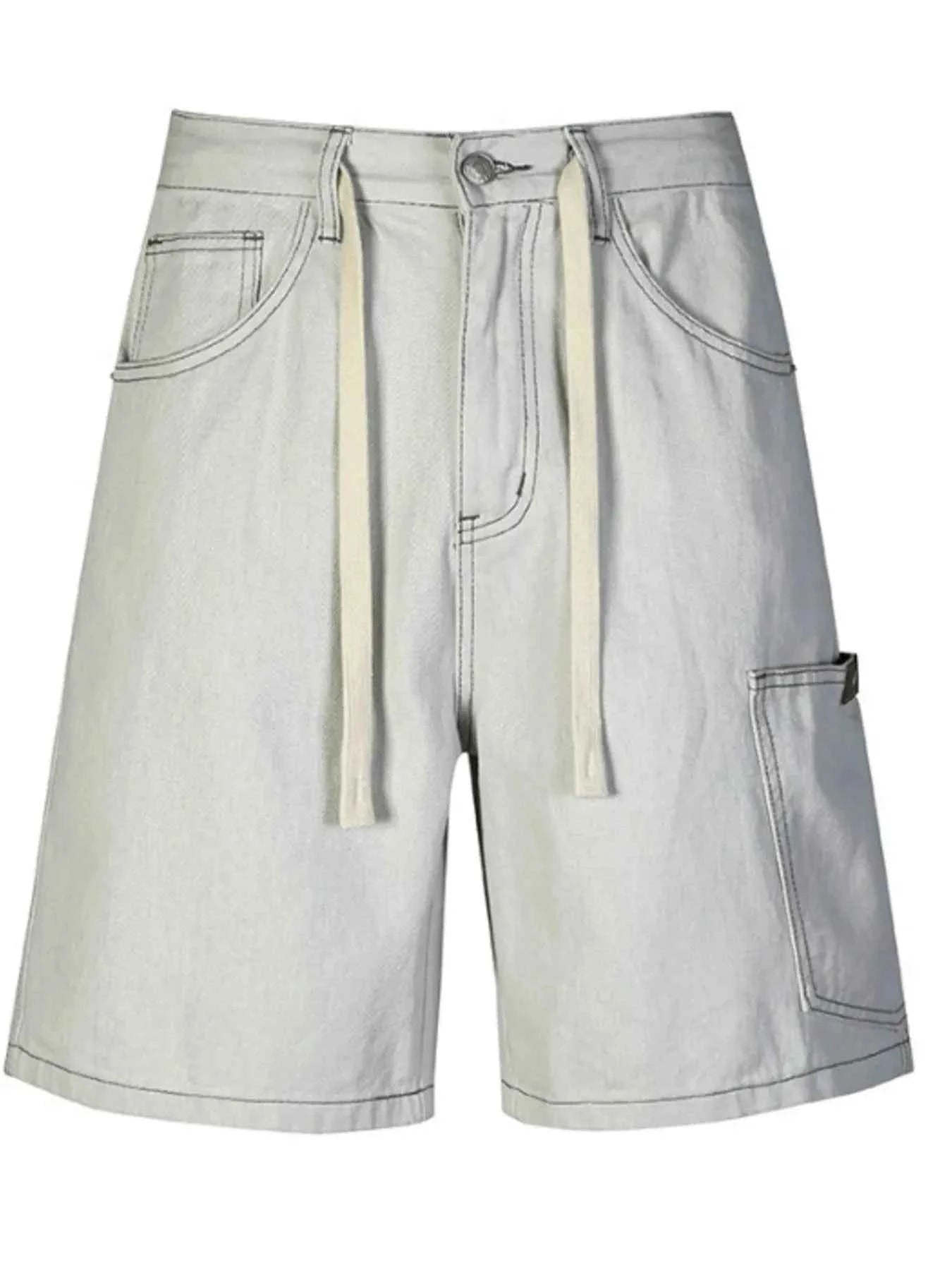 Men's Loose Fit Drawstring Denim Shorts