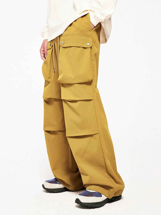 Men's Drawstring Wide Leg Cargo Pants