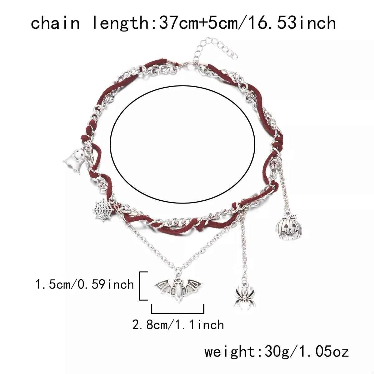 Halloween Double Layered Pendant Necklace