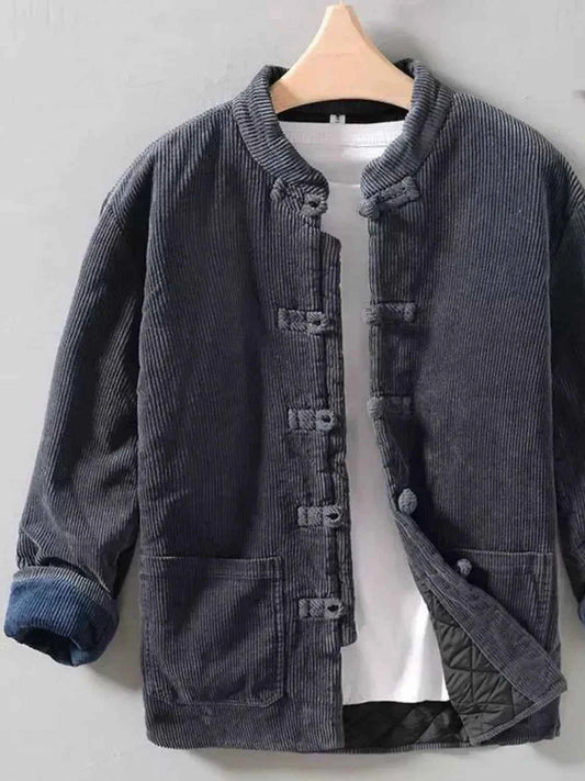 Men's Button Front Long Sleeve Jacket