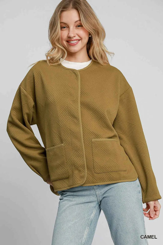 Umgee Textured Jacquard Jacket