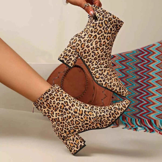 Block Heel Ankle Boots