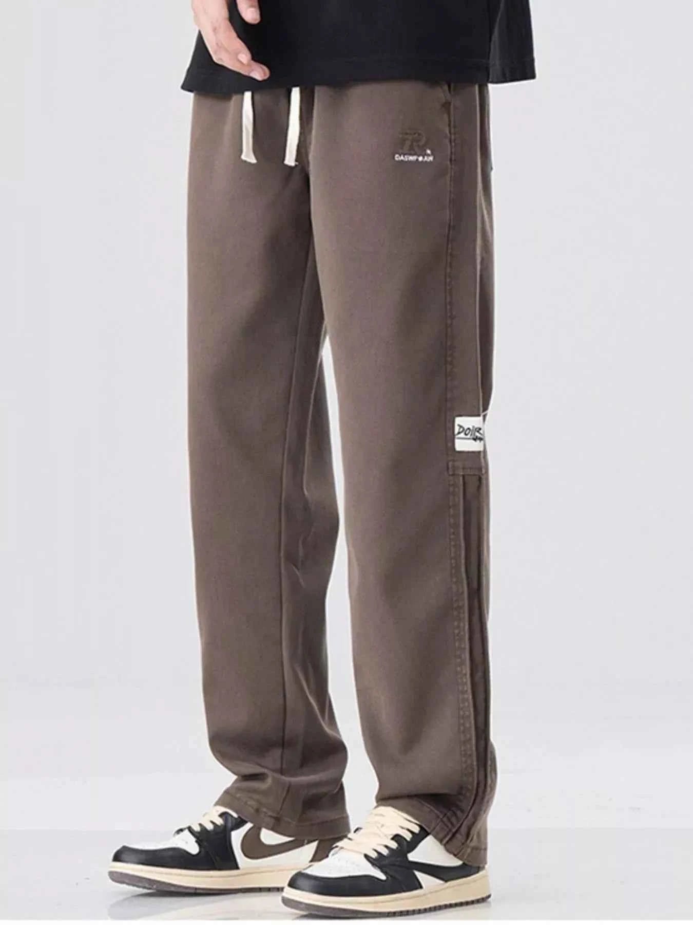 Men's Plus Size Casual Drawstring Loose Fit Pants
