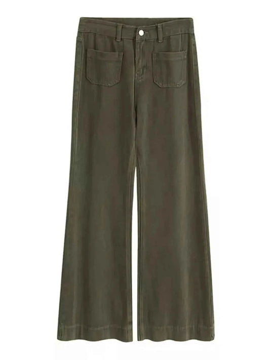 Full Size Wide Leg Pants with Pockets Plus Size