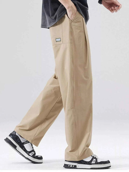 Men's Full Size Basic Style Wide Leg Pants Plus Size