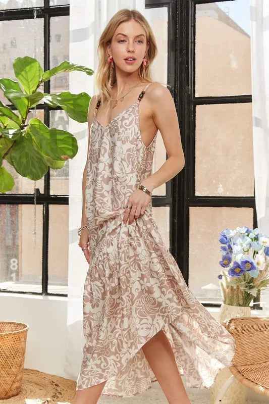 ADORA Dress with Bead Detail On Shoulder
