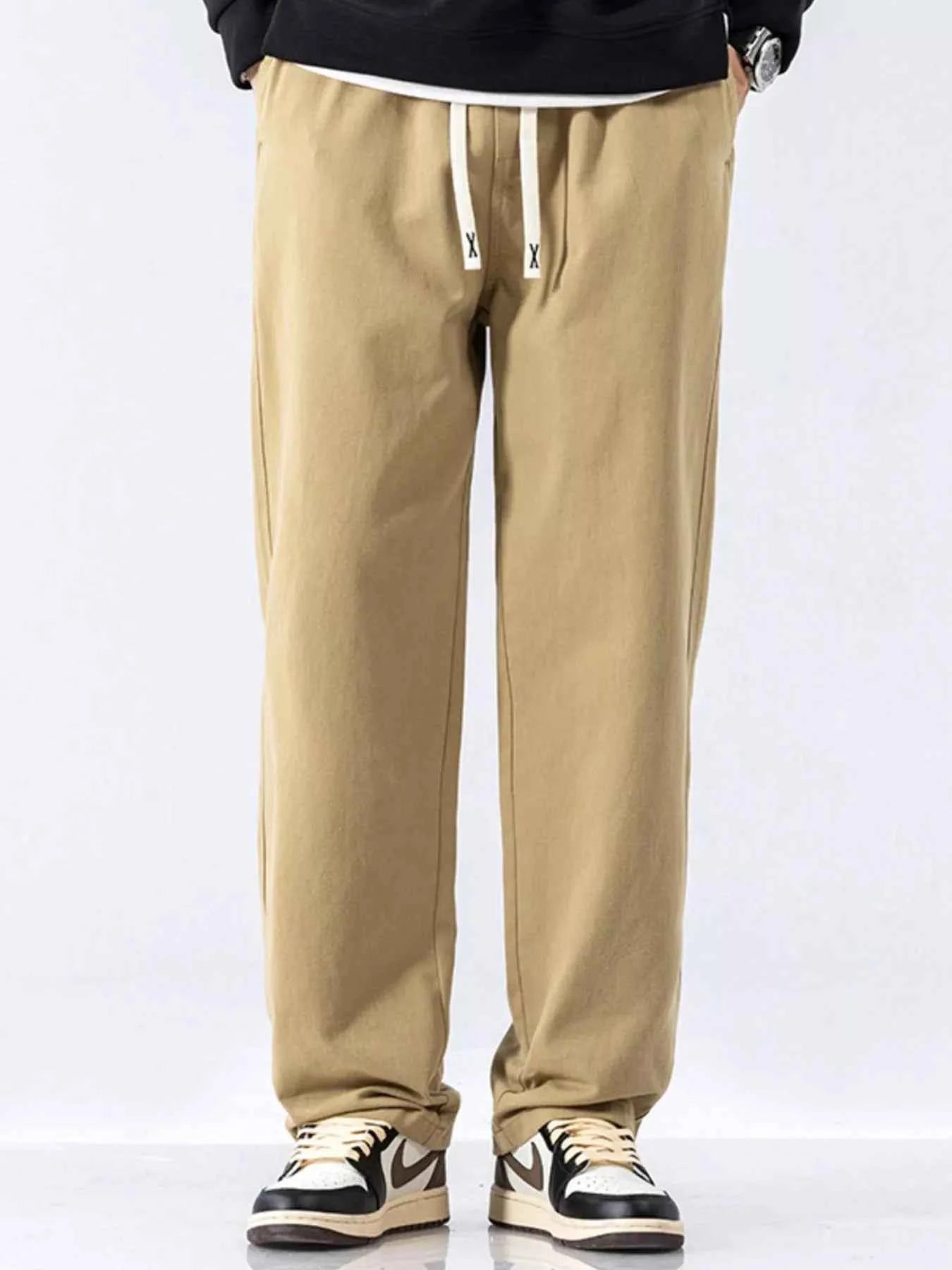 Men's Full Size Casual Loose-Fit Drawstring Pants Plus Size