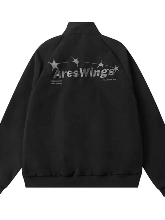 Men's Star Pattern Zip-Up Jacket