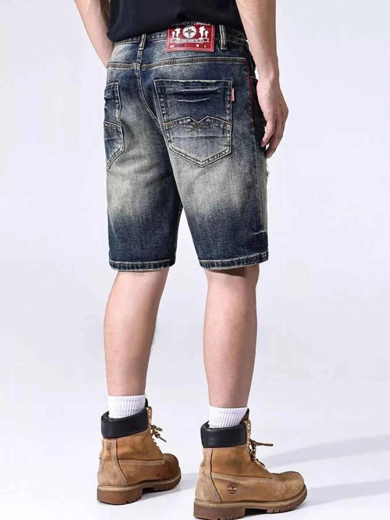 Men's Distressed Denim Shorts