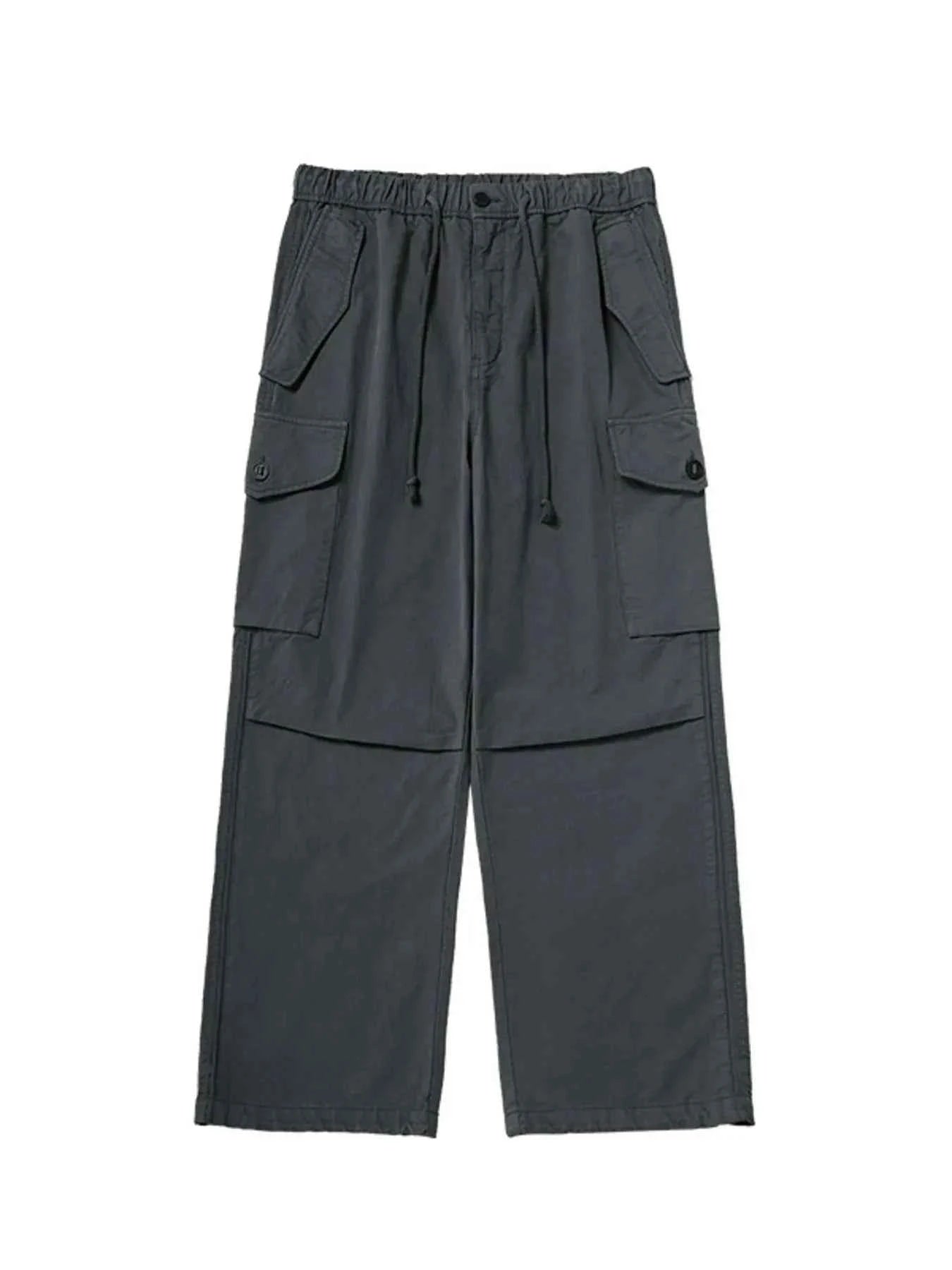Men's Wide Leg Cargo Pants with Multi-Pocket