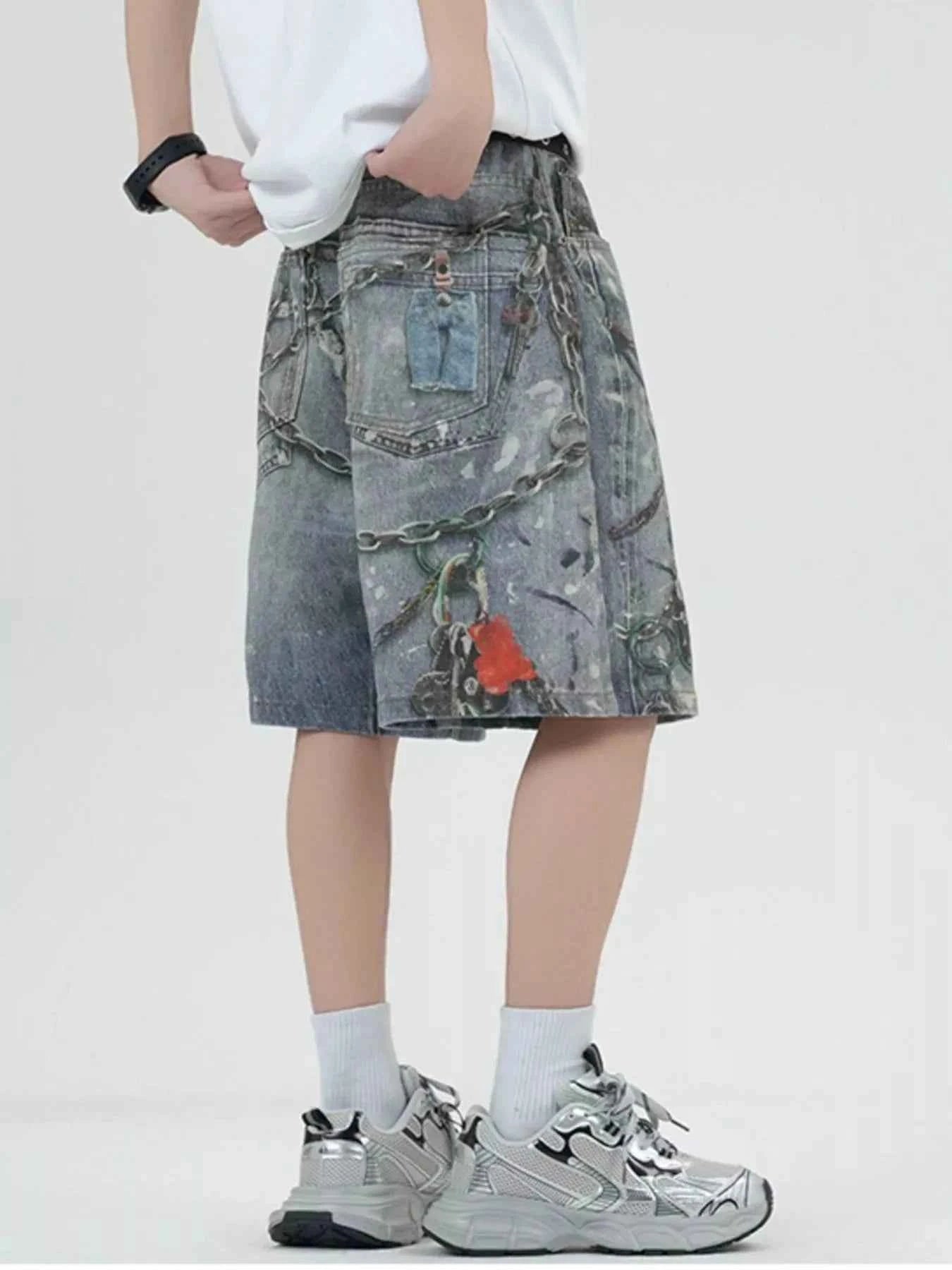 Men's Full Size Loose Fit Denim Shorts Plus Size
