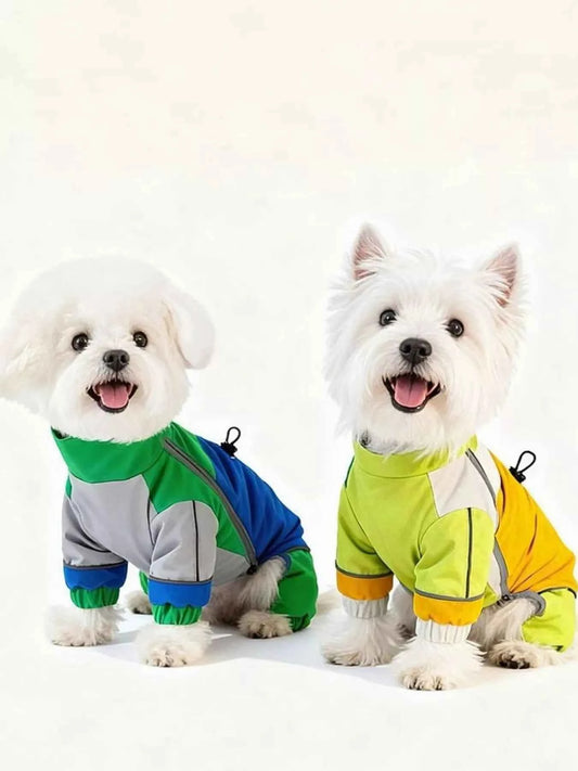 Color Block Warm Pet Jumpsuit