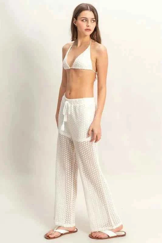 HYFVE Crochet Bra and Drawstring Pants Set