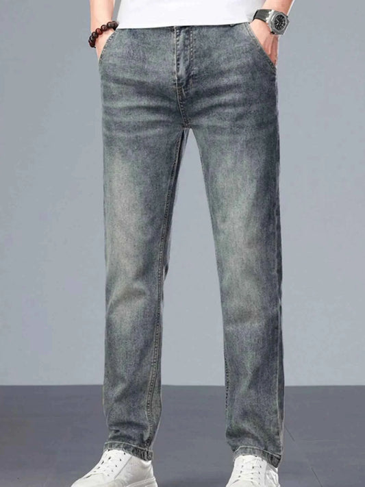 Men's Washed Slim Fit Jeans