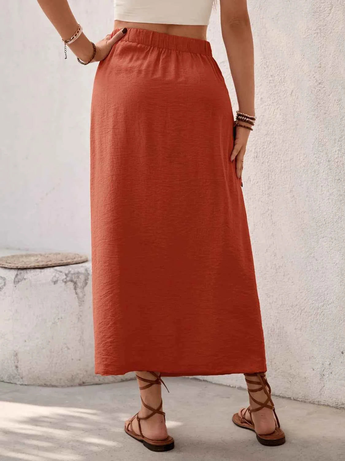 Slit Midi Skirt