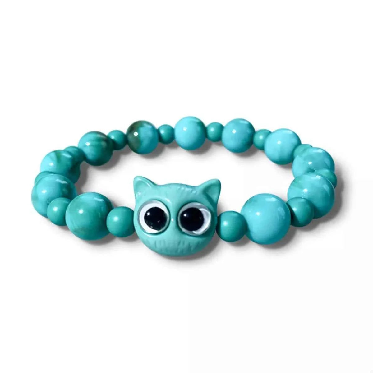 Bead Cat Charm Bracelet