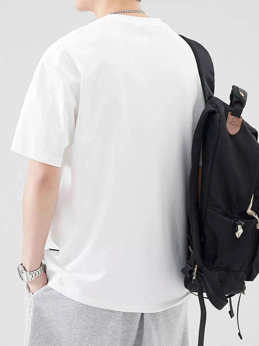 Men's Plus Size Round Neck Half Sleeve T-Shirt