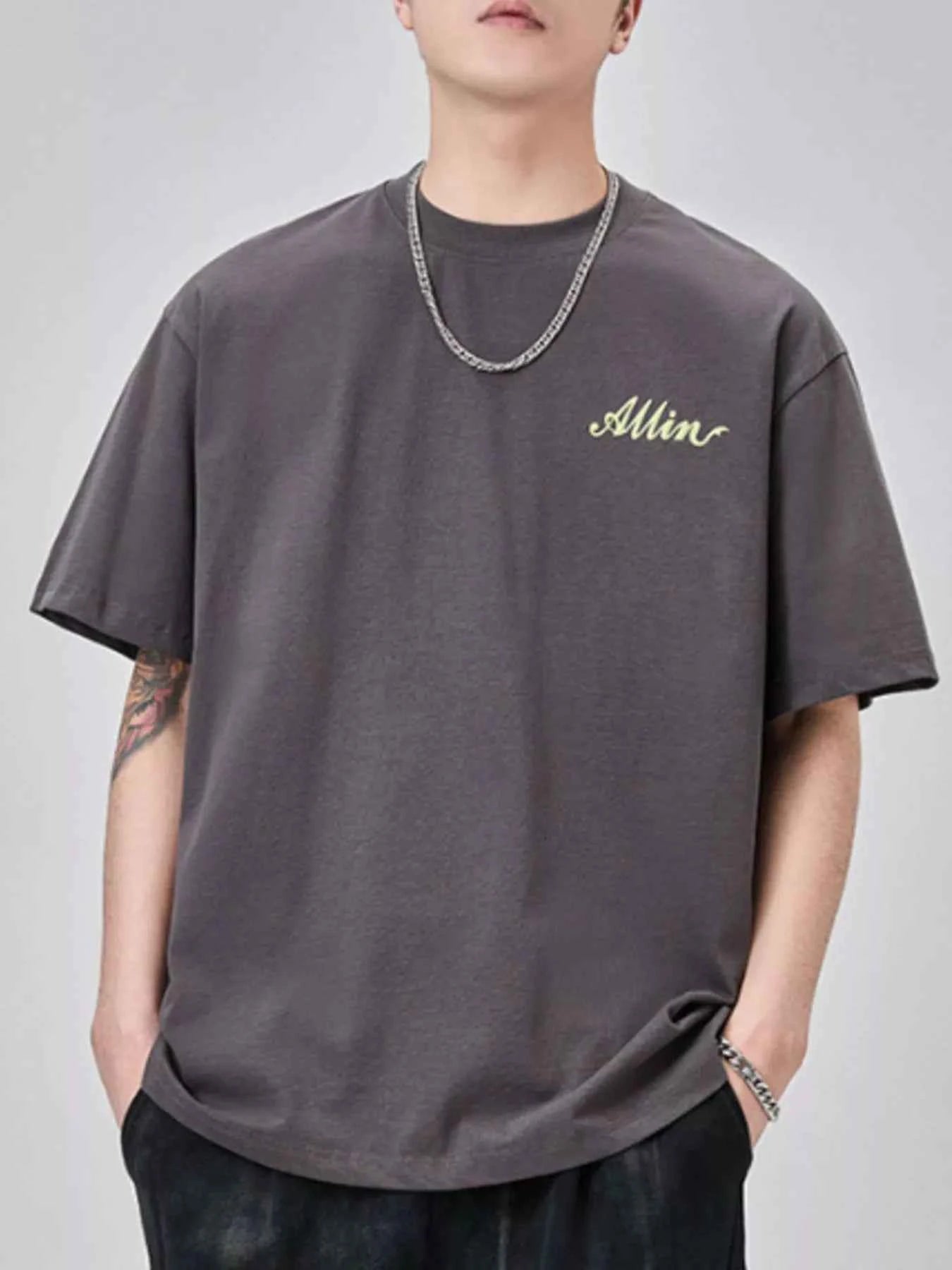 Men's Plus Size Basic Style Round Neck T-Shirt