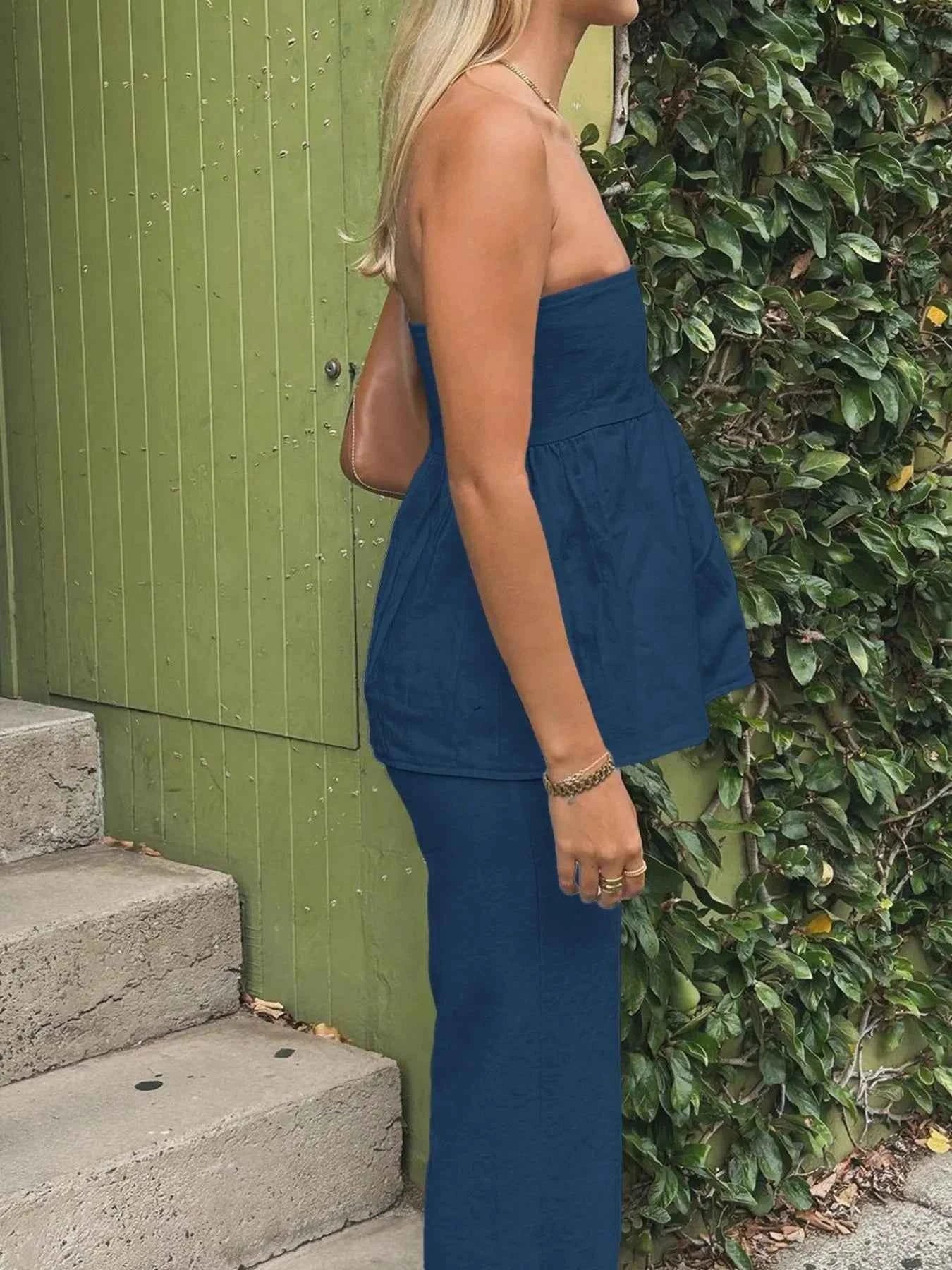 Tube Top and Pants Set