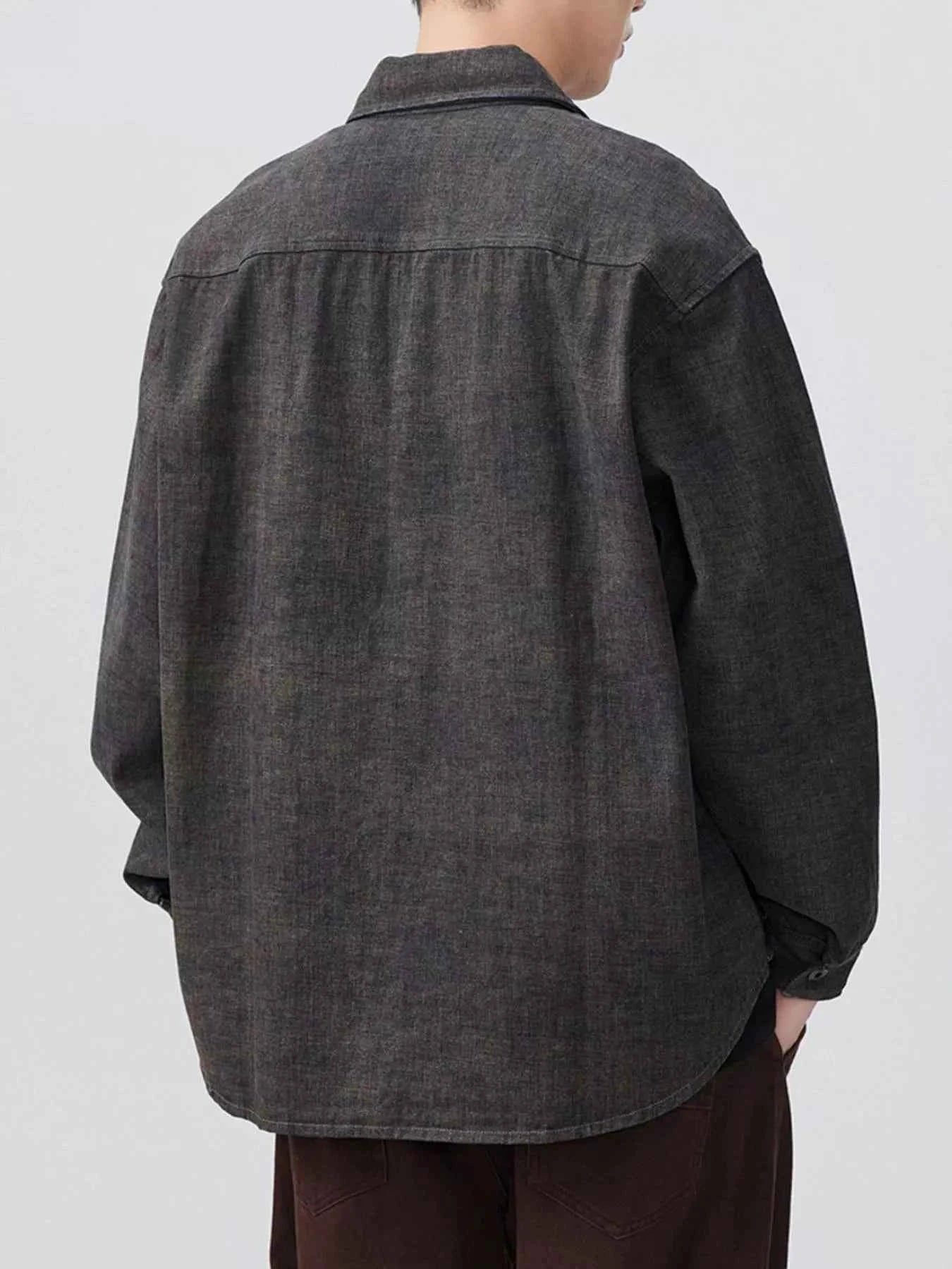Men's Plus Size Button Up Long Sleeve Shirt