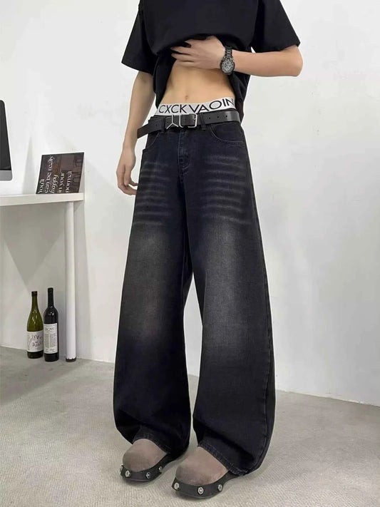 Men's Full Size Wide Leg Jeans Plus Size