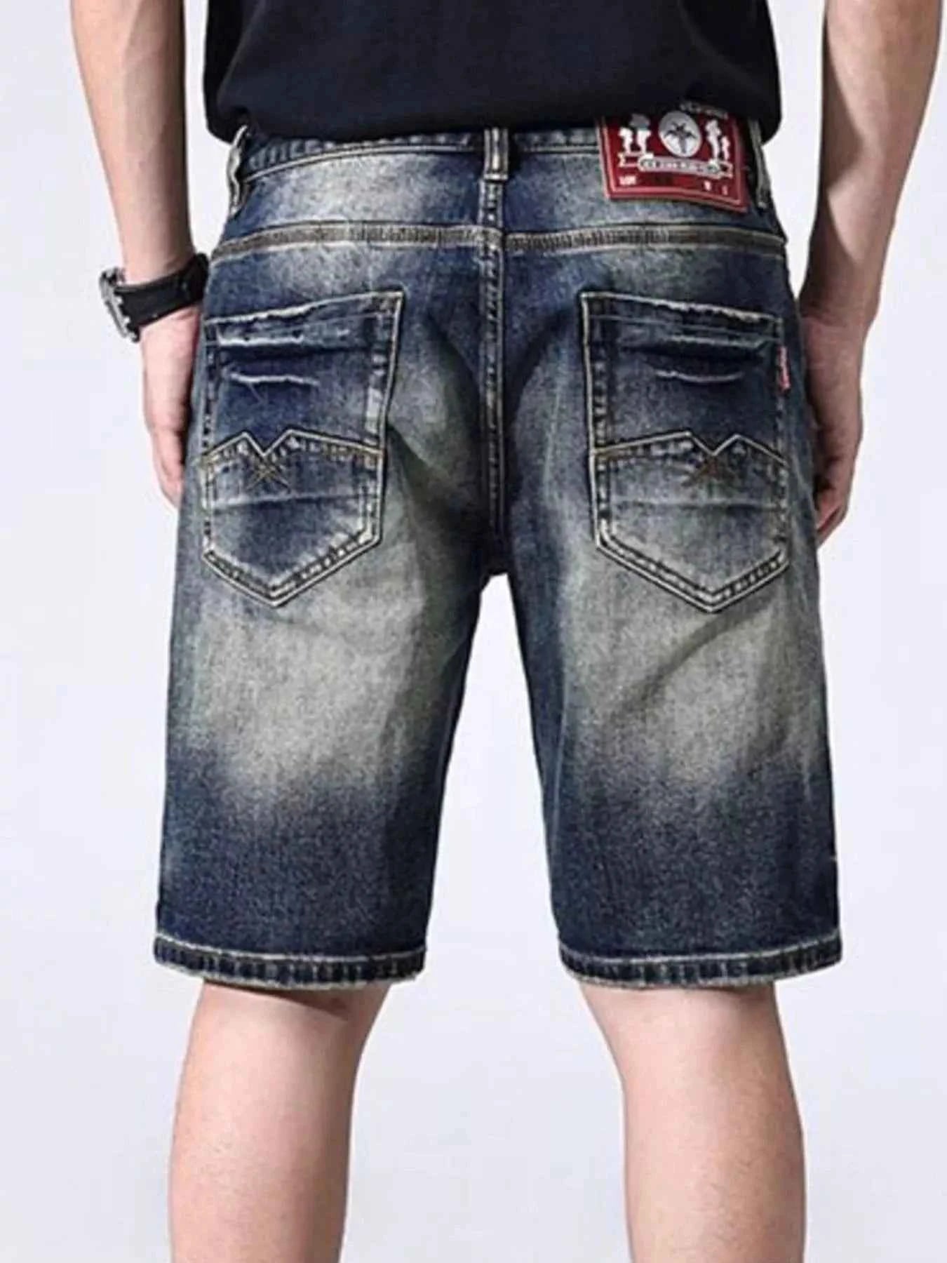 Men's Distressed Denim Shorts