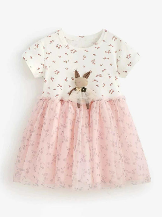 Children's Bunny Applique Tulle Dress