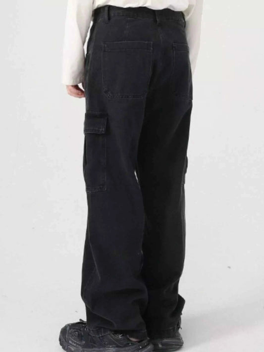 Men's Full Size Relaxed Fit Cargo Jeans Plus Size