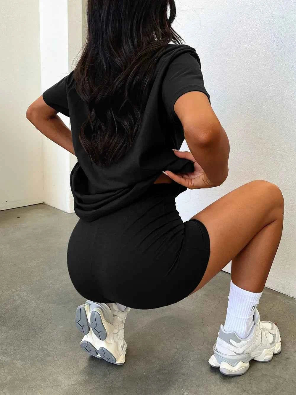 V-Neck T-Shirt and Shorts Set