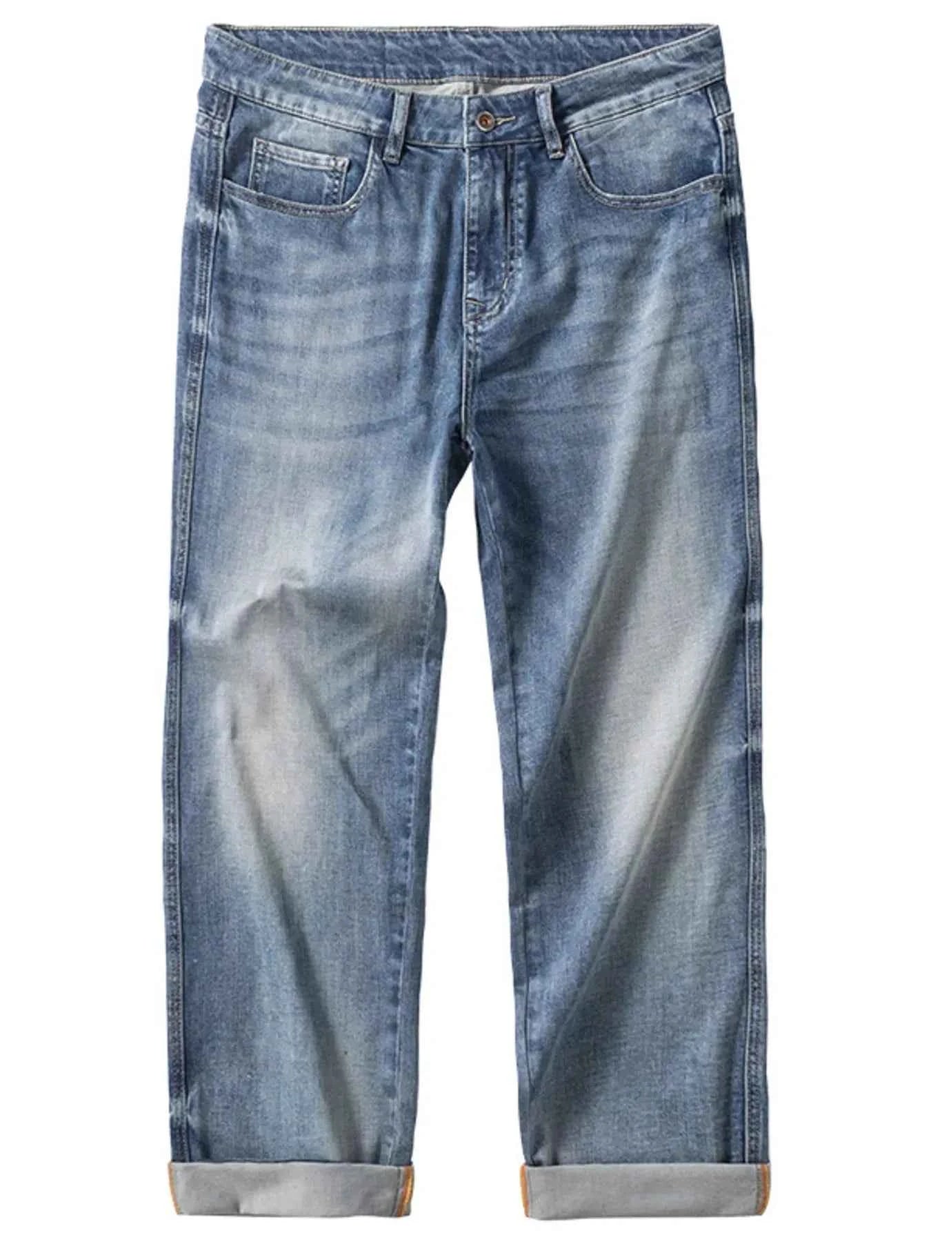 Men's Washed Straight Jeans