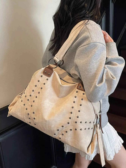 Studded Vintage-Style Handbag