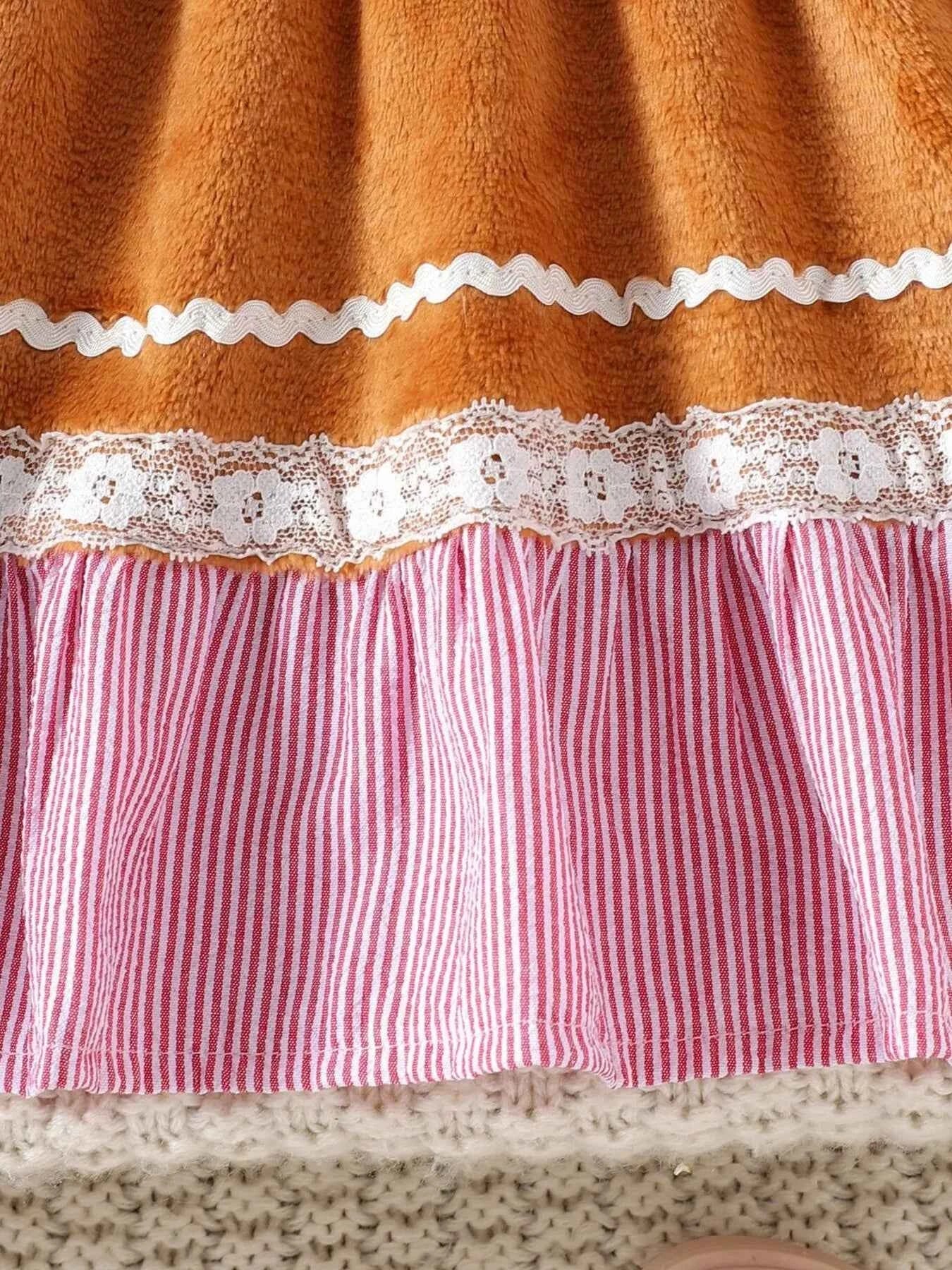 Children's Christmas Lace Detail Dress
