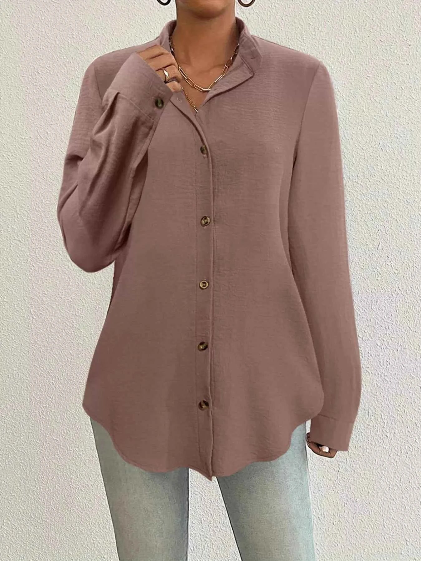 Slit Back Long Sleeve Shirt