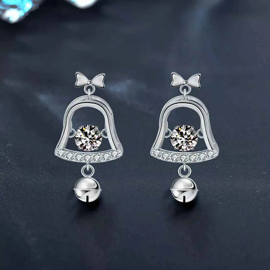 Moissanite 925 Sterling Silver Bell Earrings
