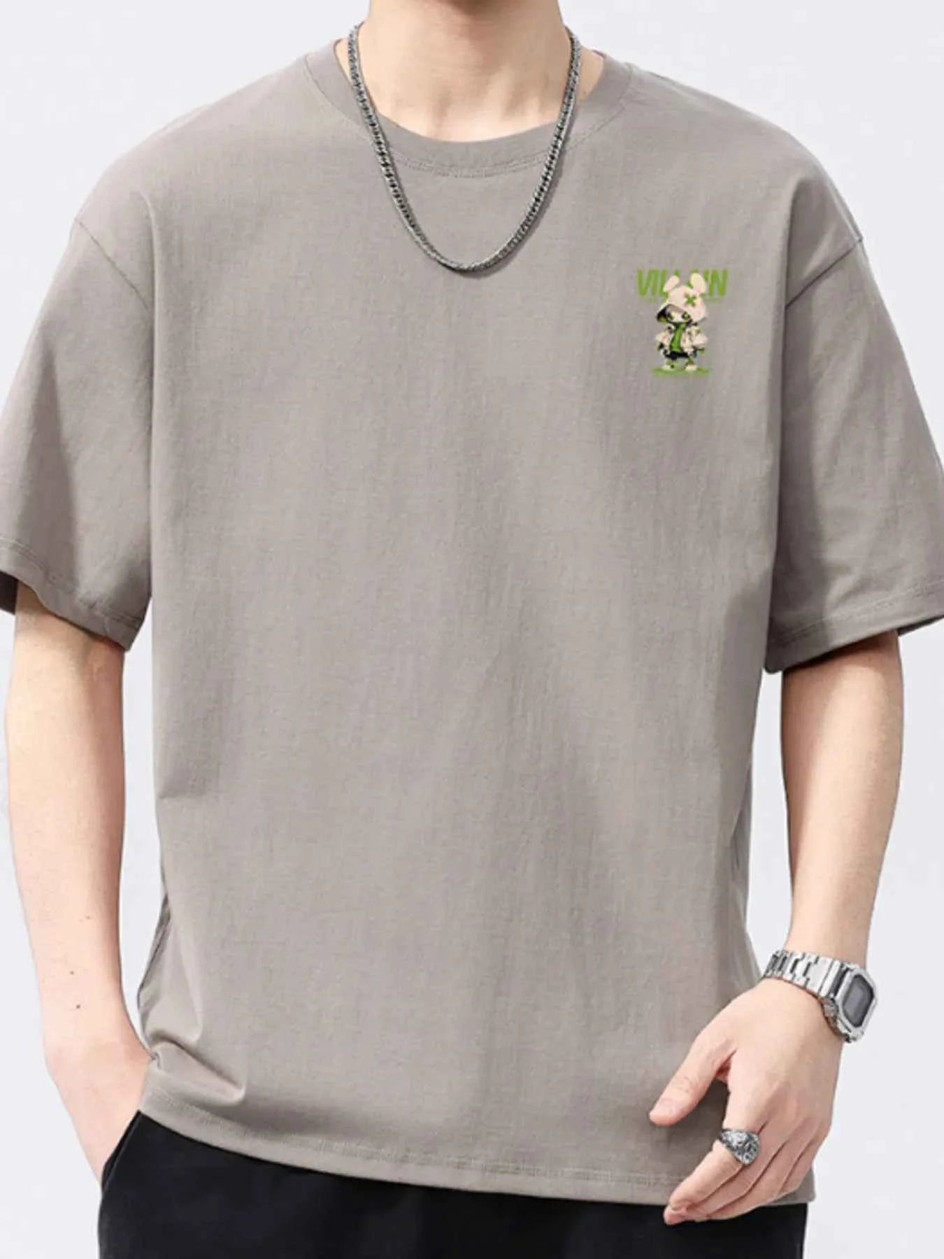 Men's Full Size Round Neck Short Sleeve T-Shirt Plus Size
