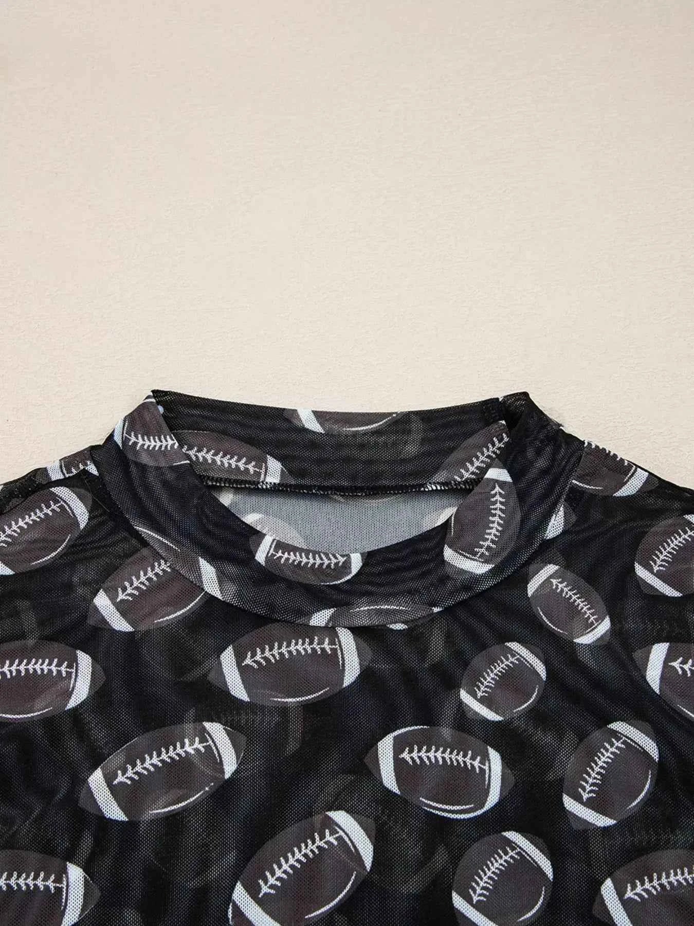 Game Day Mesh Sheer Long Sleeve Top