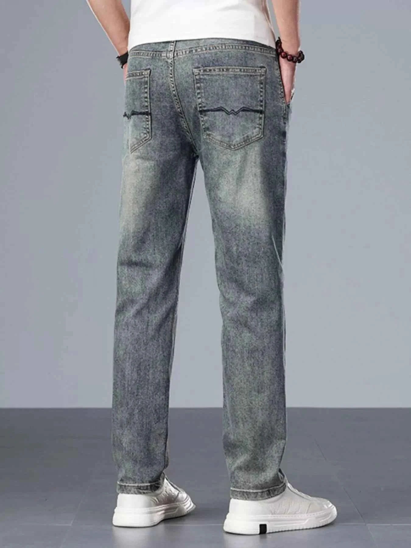 Men's Washed Slim Fit Jeans
