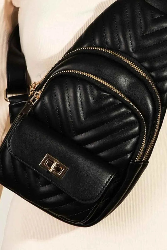 Fame Faux Leather Cushioned Sling Bag