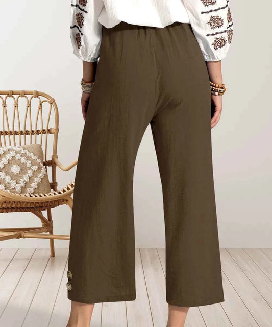 Wide Leg Cropped Pants