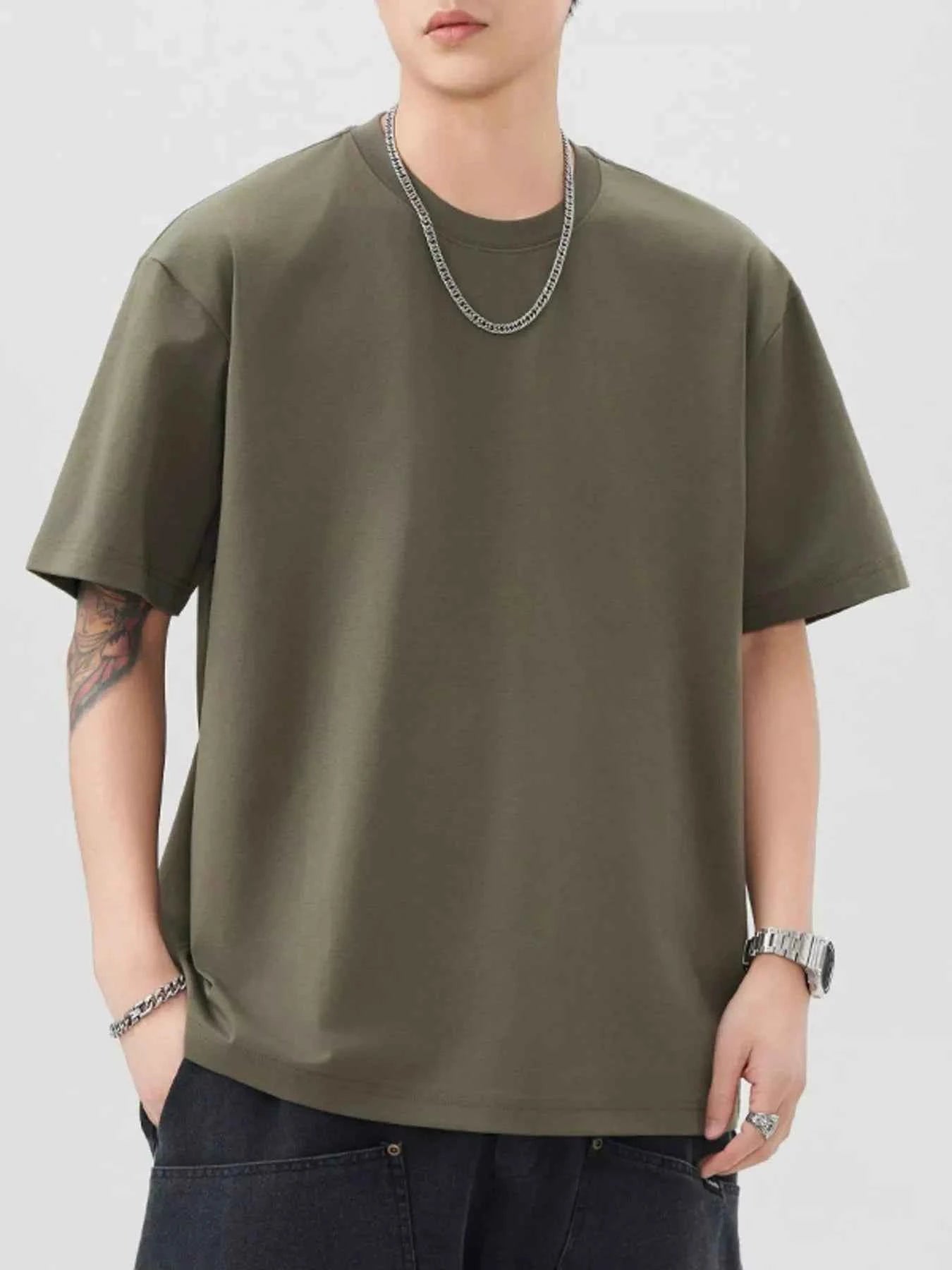 Men's Plus Size Round Neck Short Sleeve T-Shirt