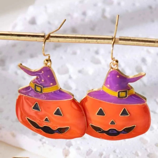 Halloween Pumpkin Dangle Earrings