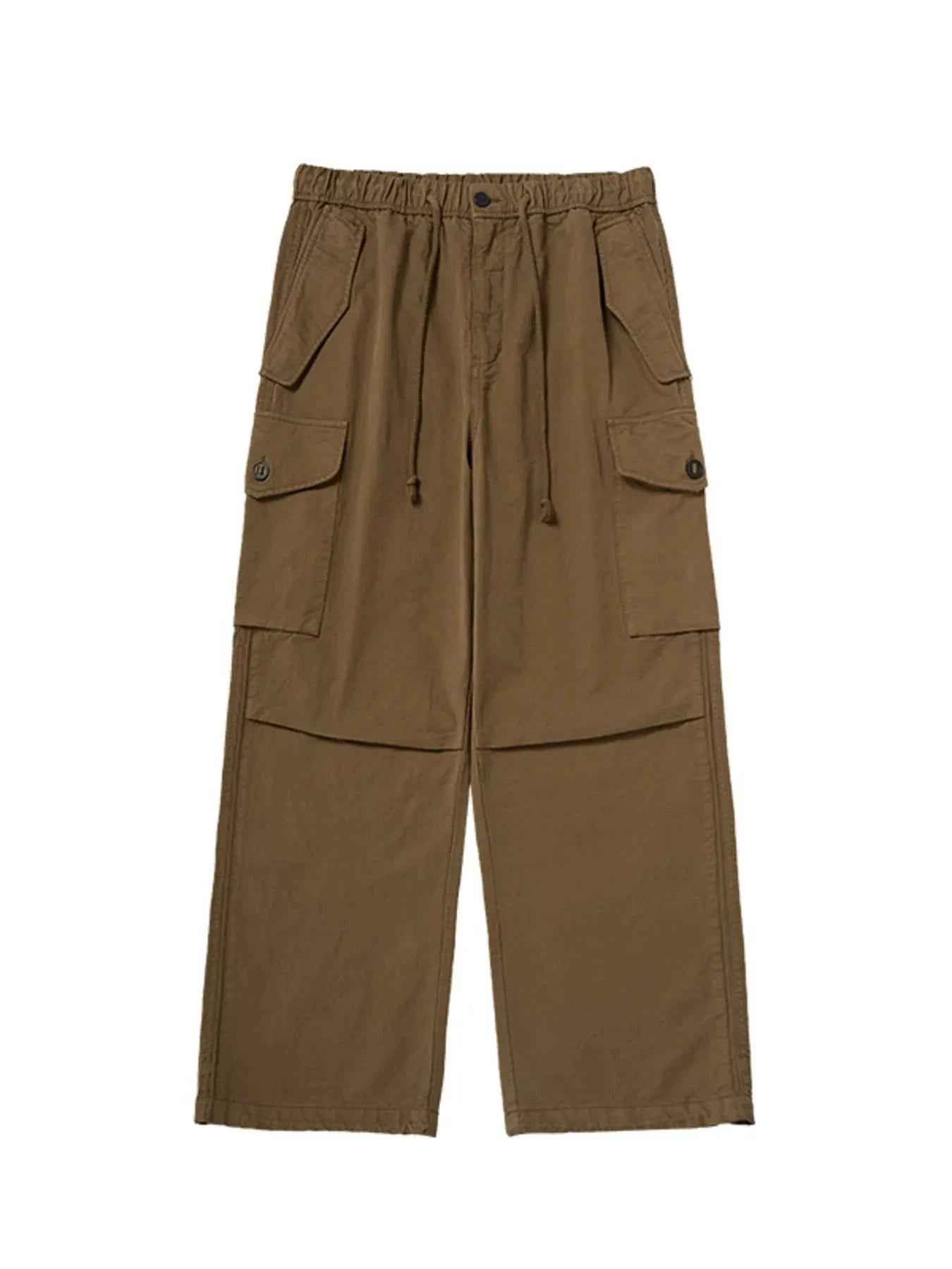 Men's Wide Leg Cargo Pants with Multi-Pocket