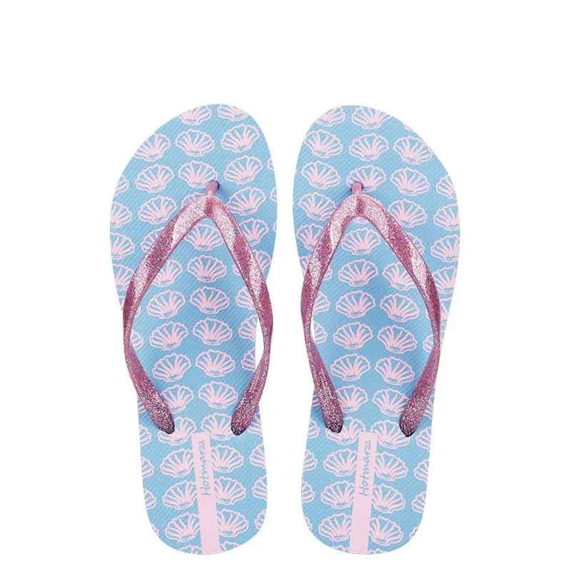 Tropical Print Summer Slippers