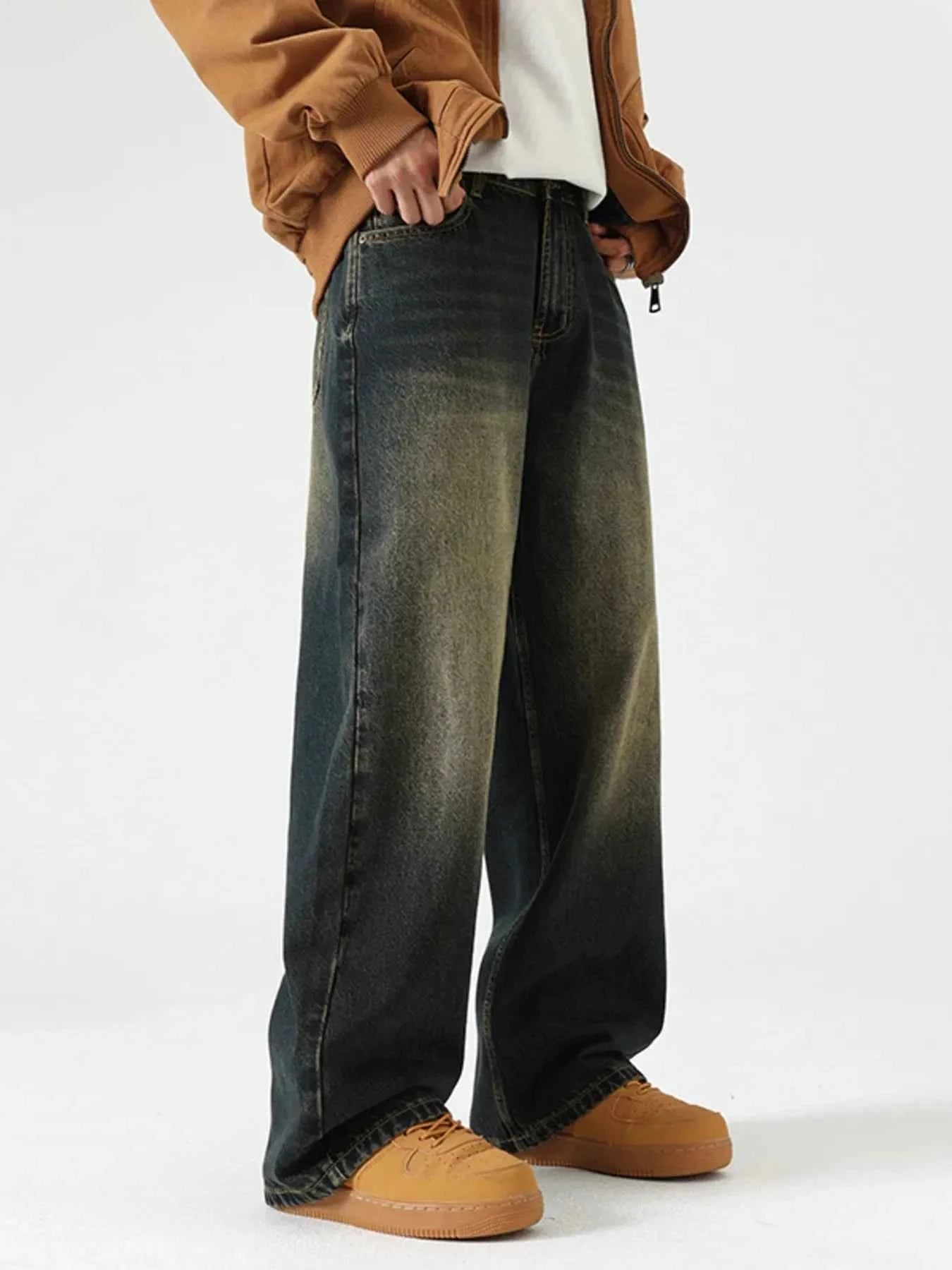 Men's Wide Leg Baggy Jeans