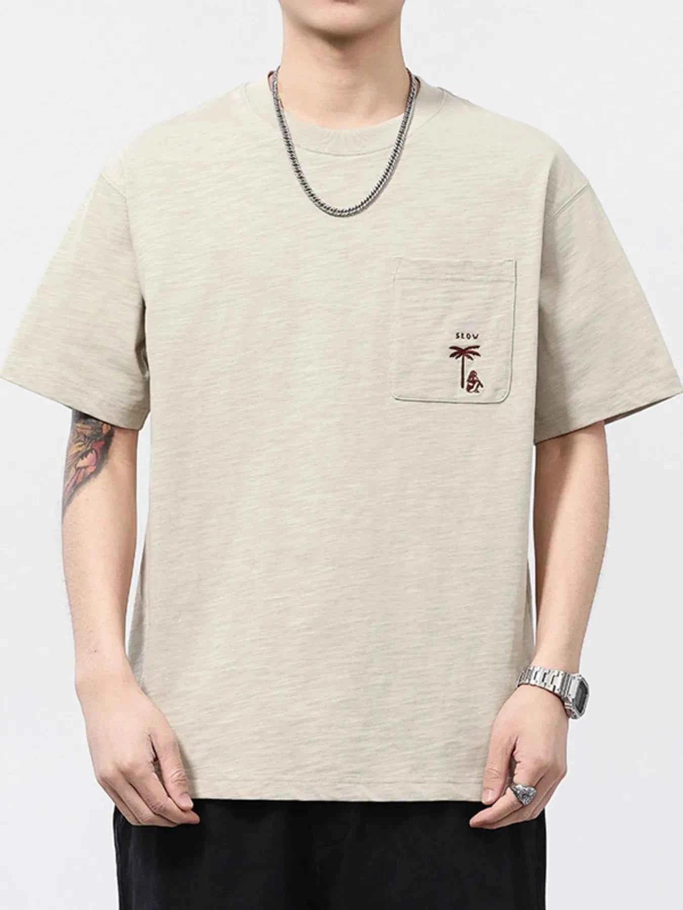 Men's Plus Size Round Neck Half Sleeve T-Shirt