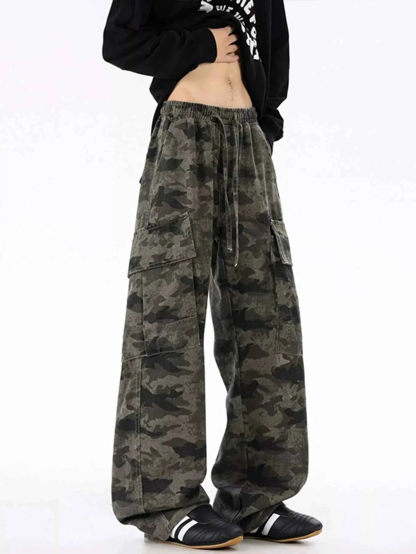 Men's Plus Size Camouflage Wide Leg Pants