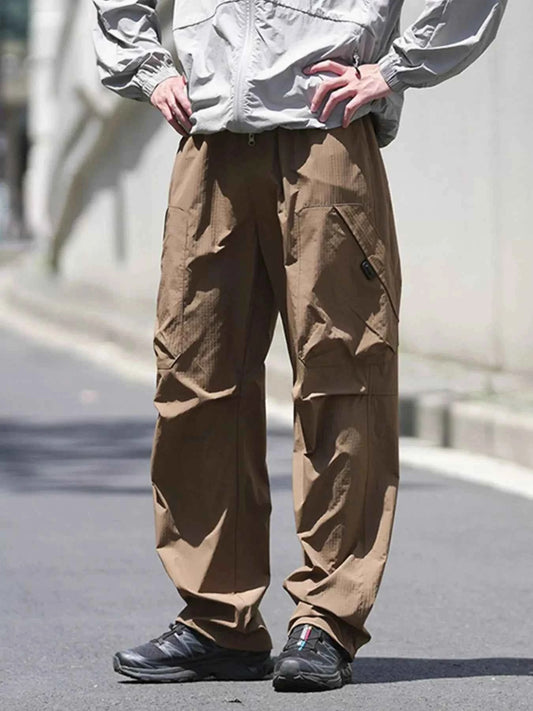 Men's Drawstring Wide Leg Pants