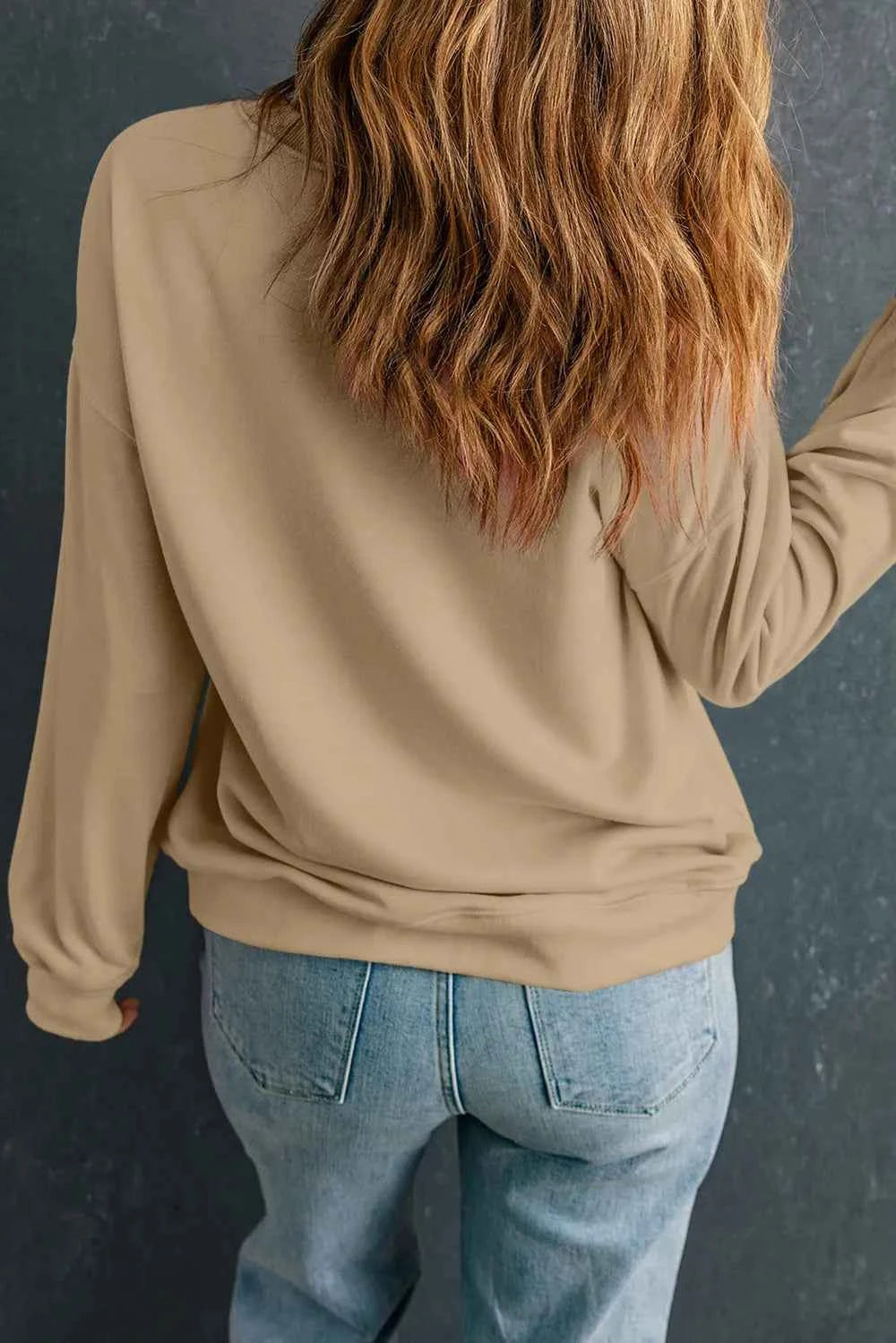 Pumpkin & Flower Graphic Long Sleeve Sweatshirt